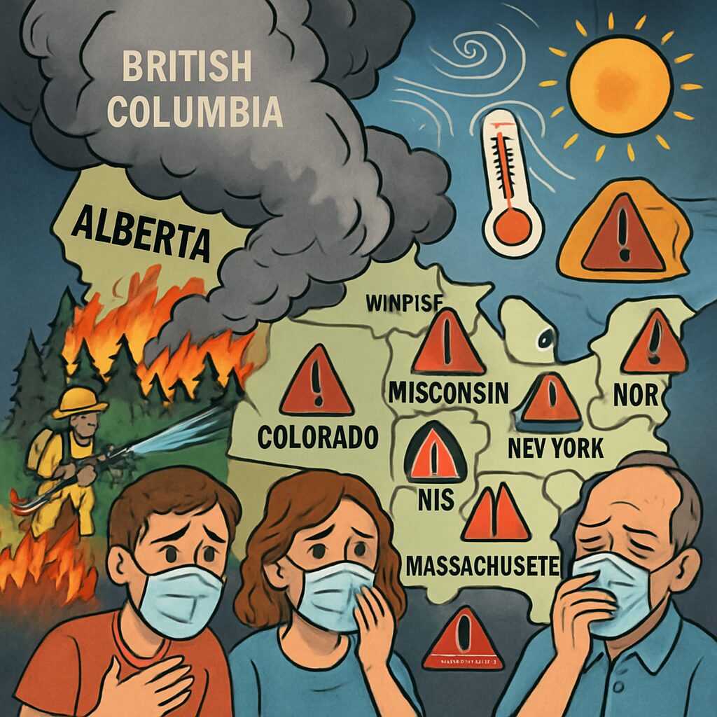Clouds of smoke fill the skies as Canada wildfires rage - Herald Times