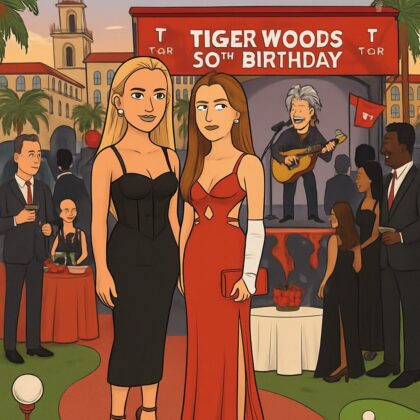 Vanessa and Kai Trump dress to the nines for Tiger Woods’ lavish 50th